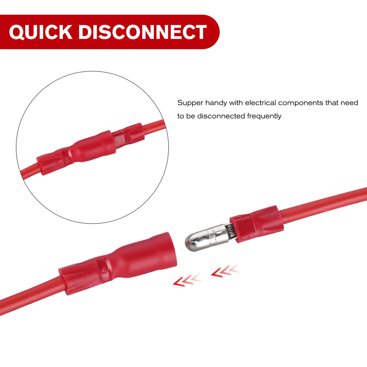 Nilight 200PCS Bullet Terminals Wire Connectors AWG 22-14 Female & Male Butt Insulated Waterproof Electrical Connector Kit for Automotive Marine Electrical Wiring
