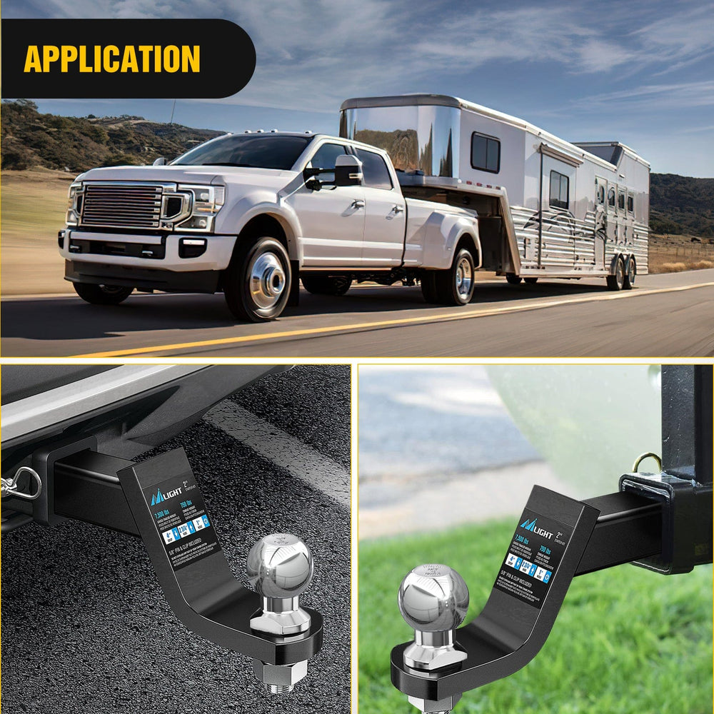 Trailer Hitch 2-5/16Inch Chrome Trailer Hitch Ball 1-1/4inch x 2-5/8inch Shank Universal Fit Gray