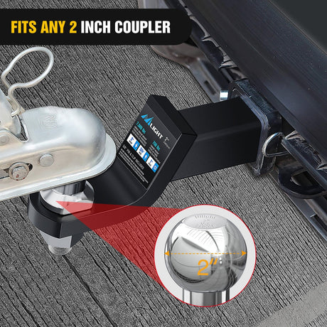 Trailer Hitch 2Inch Chrome Trailer Hitch Ball 1 x 2-1/8Inch Shank Universal Fit Gray