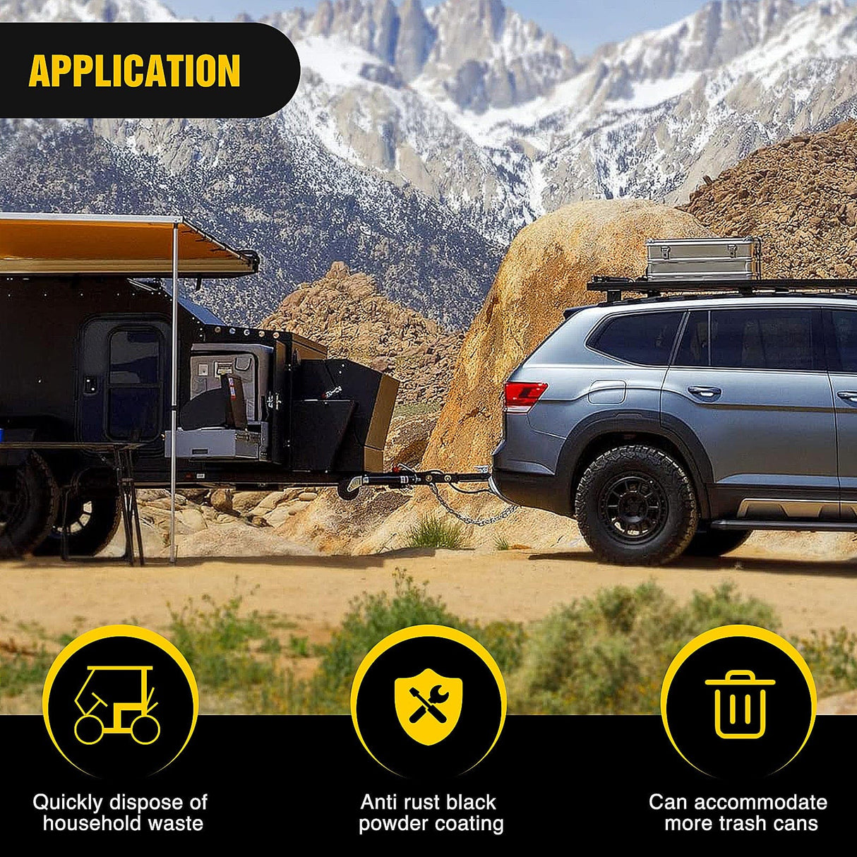 Trailer Hitch ATV/UTV Three-Way Hitch with 2 Inch Ball 3500lbs 3 Trailer Hitch Ball Mount Lawn Mover Hitch ATV UTV Trailer Hitch Adapter 3Inch Drop/Rise 3 Mounting Options