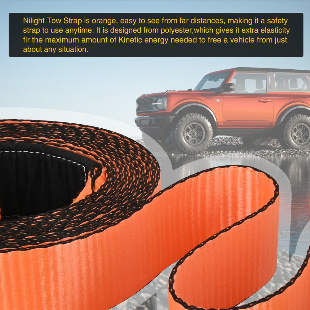 Tie Down Straps 3 x 8inch Tree Saver Tow Strap Heavy-Duty Axle Strap Set