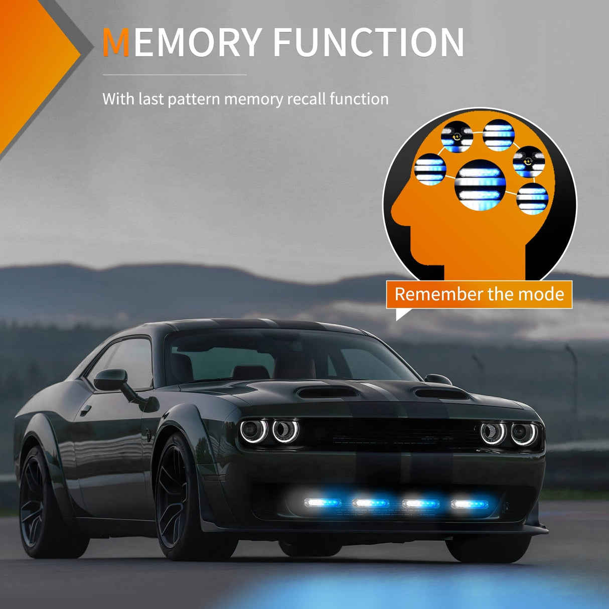 led strobe light 6LED Bule White Surface Mount Flashing Emergency Strobe lights 4 PCS