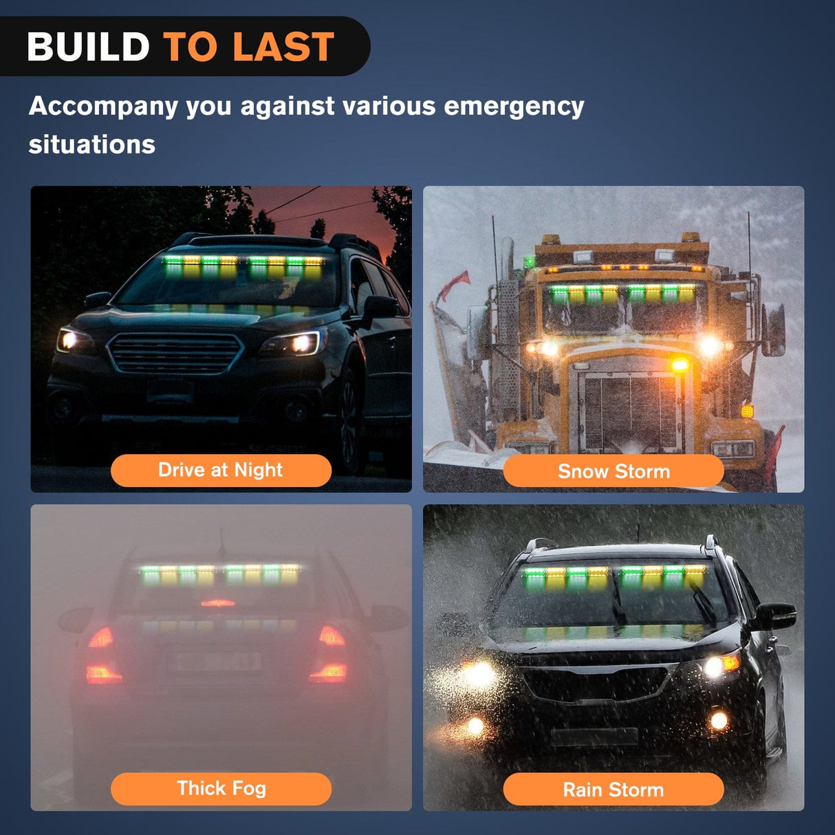 led strobe light 32LED Amber Green Emergency Dash Strobe Lights with Controller Suction Cups