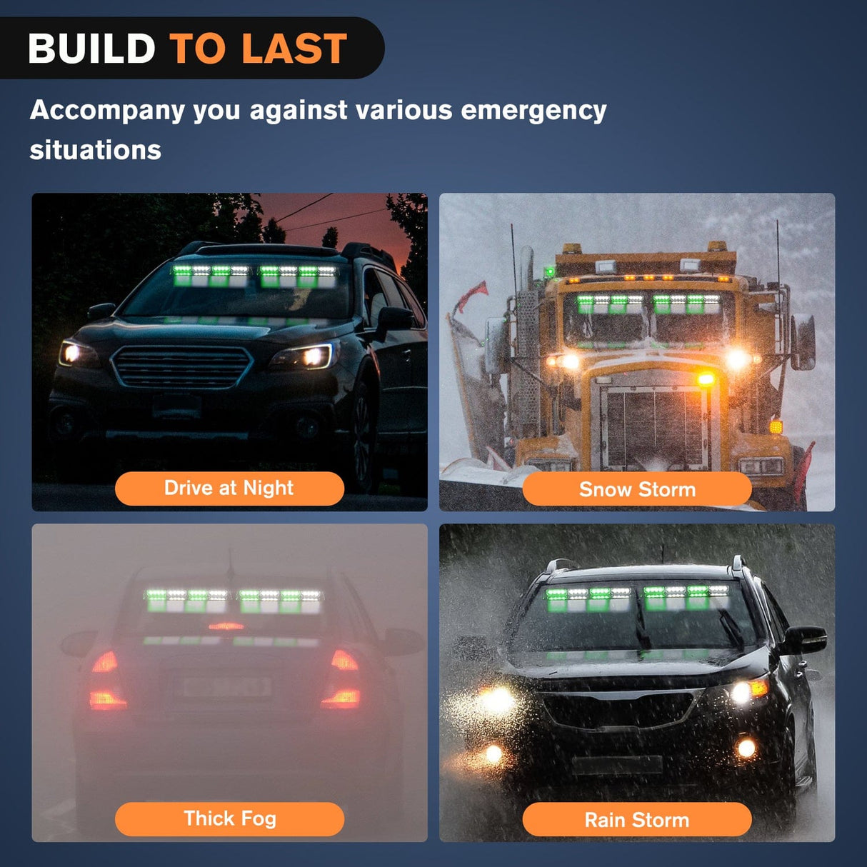 led strobe light 32LED Green White Emergency Dash Strobe Lights with Controller Suction Cups