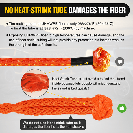 Shackle 2PCS 1/2Inch x 24Inch Synthetic Soft Shackle