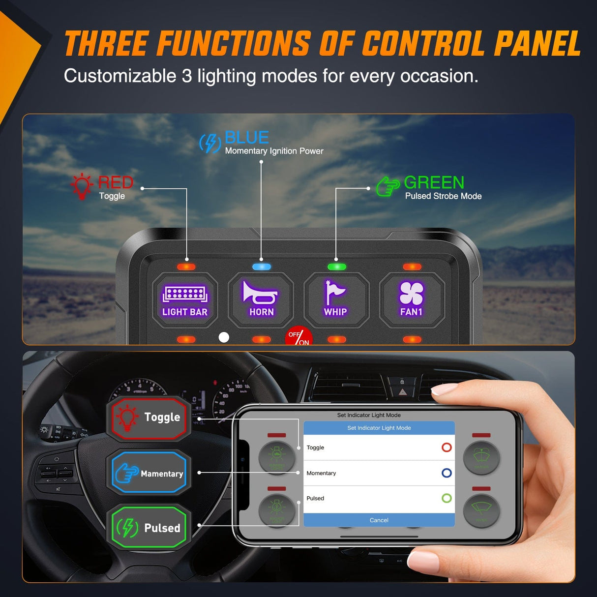 8 Gang RGB Switch Panel Circuit Control System