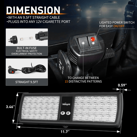 led strobe light 48 LED Red Emergency Warning Strobe Lights