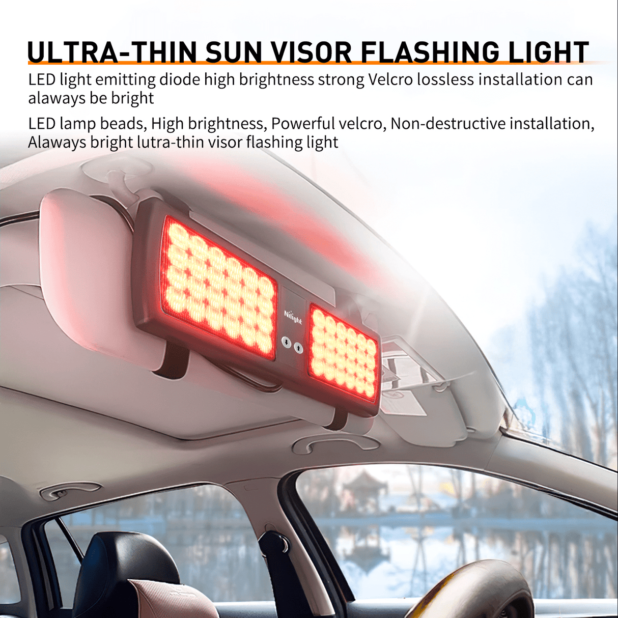 led strobe light 48 LED Red Emergency Warning Strobe Lights