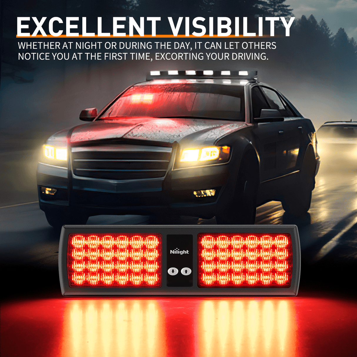 led strobe light 48 LED Red Emergency Warning Strobe Lights