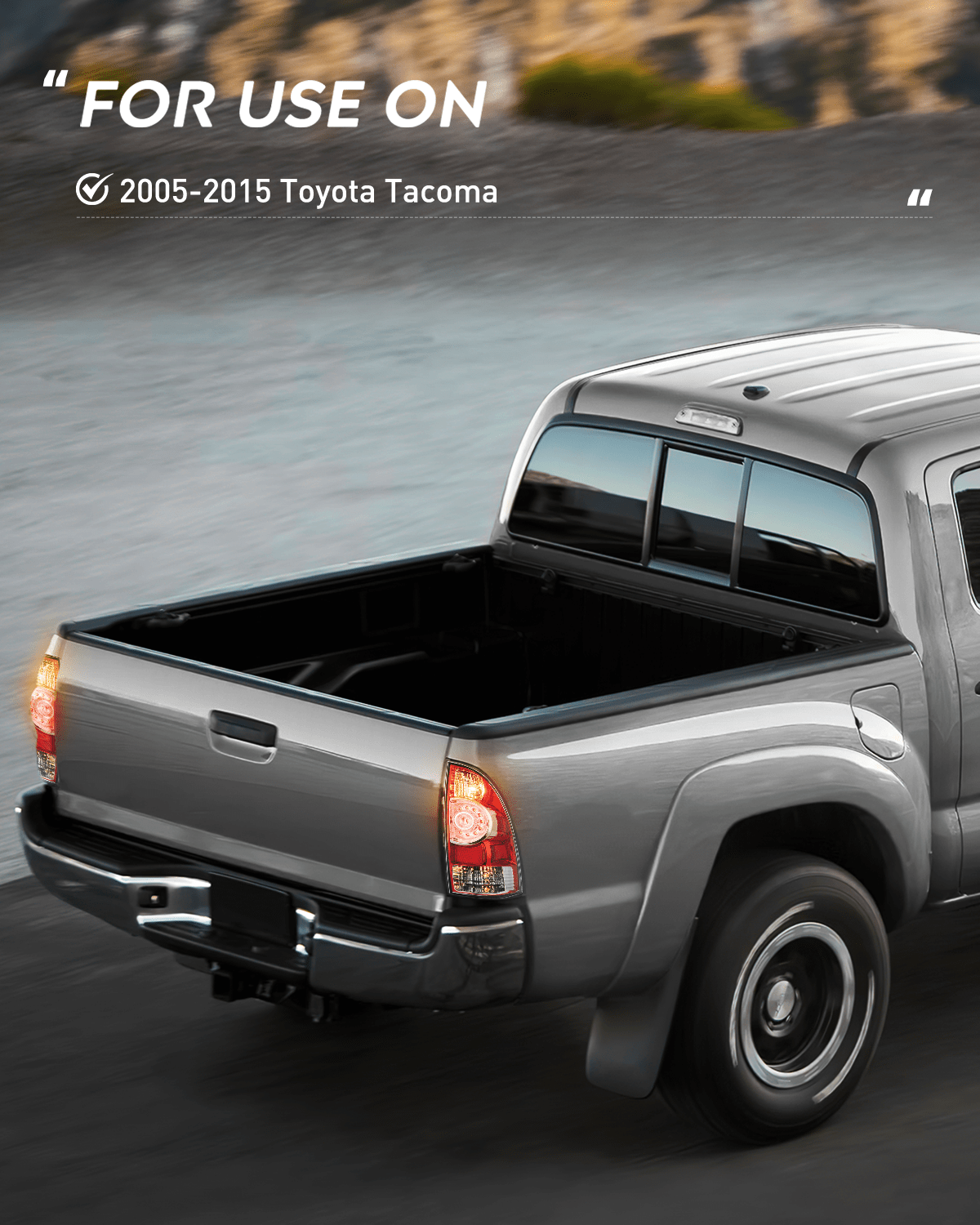 Taillight Assembly 2005 2006 2007 2008 2009 2010 2011 2012 2013 2014 2015 Toyota Tacoma Tail light Assembly Rear Lamp Replacement LED Lens Passenger Side