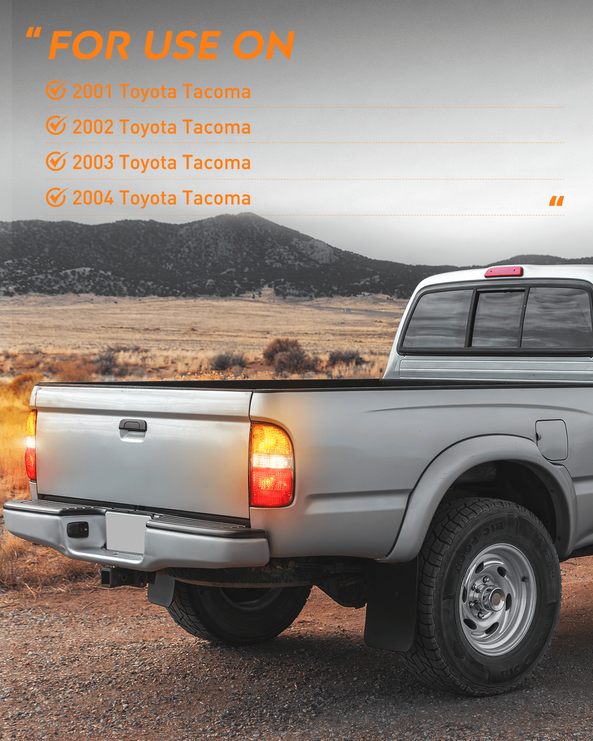 Taillight Assembly 2001 2002 2003 2004 Toyota Tacoma Taillight Assembly Rear Lamp Replacement OE Style Passenger Side