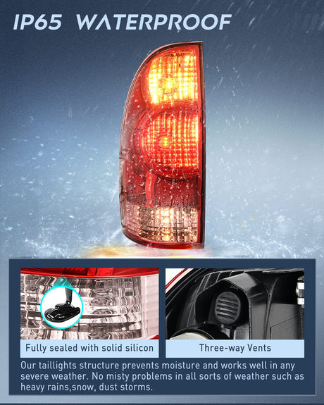 Taillight Assembly 2005 2006 2007 2008 2009 2010 2011 2012 2013 2014 2015 Toyota Tacoma Taillight Assembly Rear Lamp Replacement OE Style Driver Side