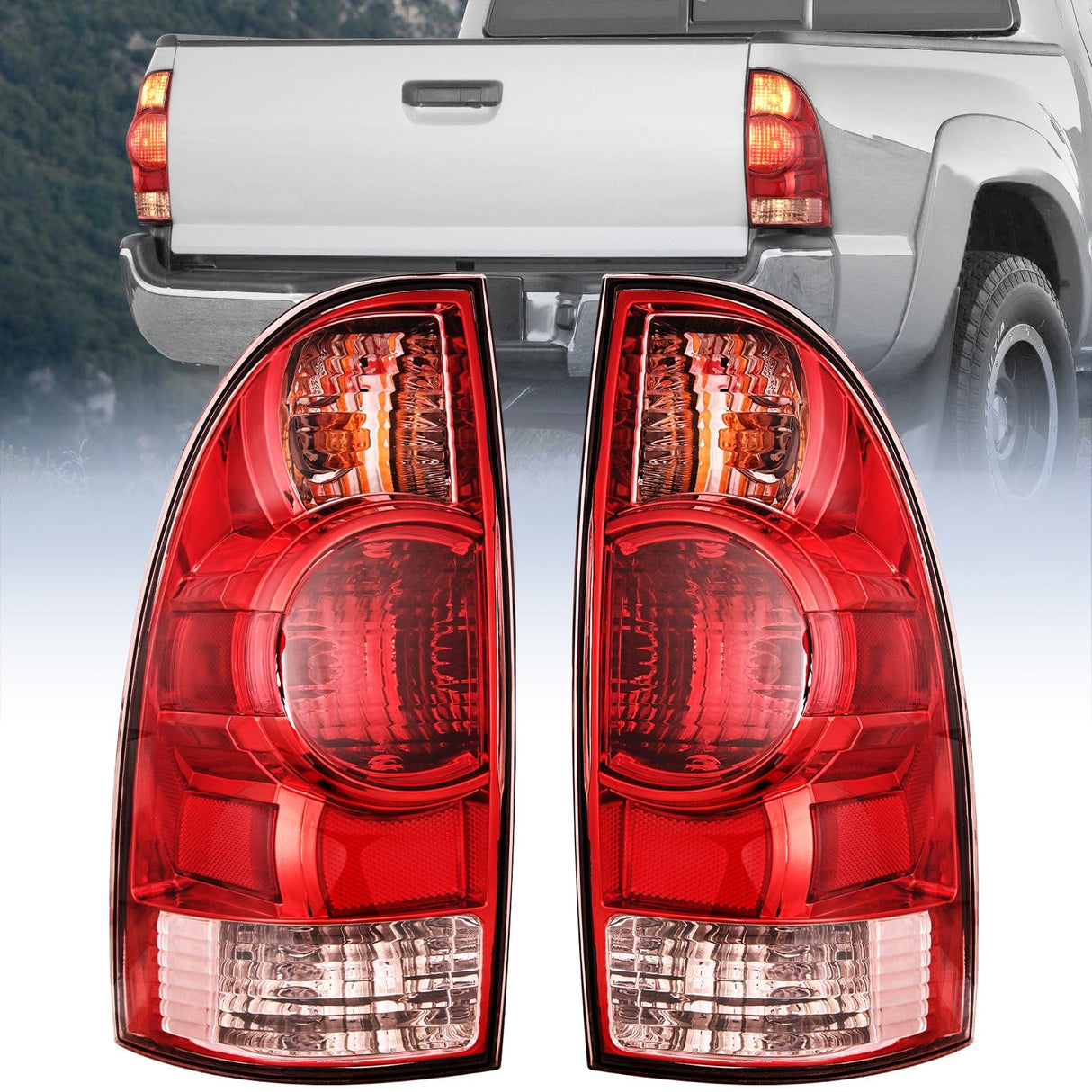 Taillight Assembly 2005 2006 2007 2008 2009 2010 2011 2012 2013 2014 2015 Toyota Tacoma Taillight Assembly Rear Lamp Replacement OE Style Driver Side and Passenger Side