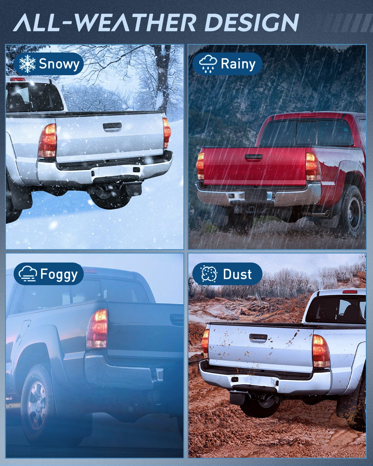 Taillight Assembly 2005 2006 2007 2008 2009 2010 2011 2012 2013 2014 2015 Toyota Tacoma Taillight Assembly Rear Lamp Replacement OE Style Driver Side and Passenger Side