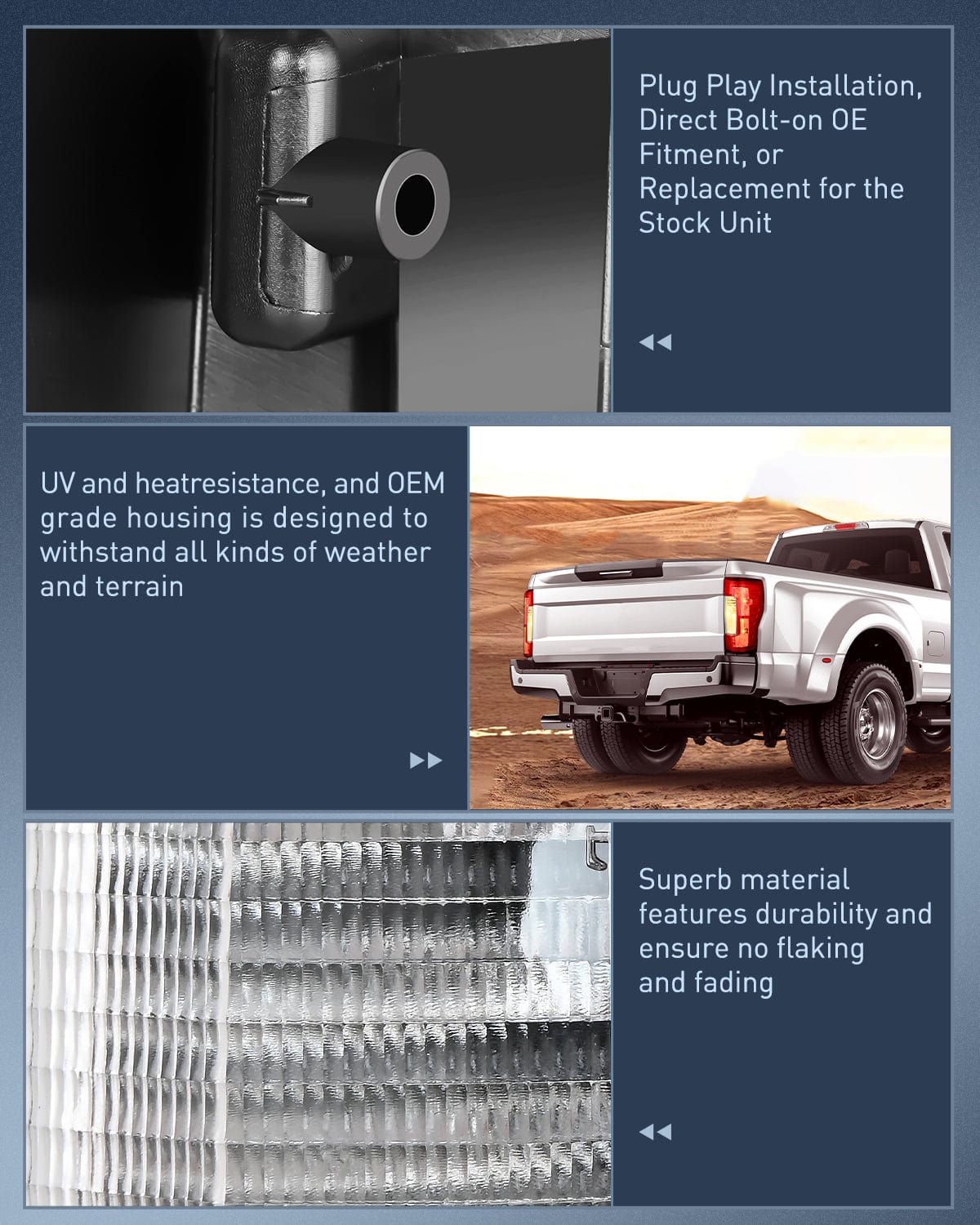 Taillight Assembly 2017 2018 2019 Ford F250 F350 Super Duty Rear Lamp Replacement Taillight Assembly OE Style Driver Side and Passenger Side Red Lens