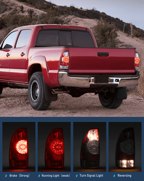 Taillight Assembly 2005 2006 2007 2008 2009 2010 2011 2012 2013 2014 2015 Toyota Tacoma Tail light Assembly Rear Lamp Replacement LED Lens Driver Side