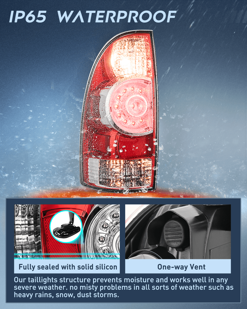 Taillight Assembly 2005 2006 2007 2008 2009 2010 2011 2012 2013 2014 2015 Toyota Tacoma Tail light Assembly Rear Lamp Replacement LED Lens Driver Side