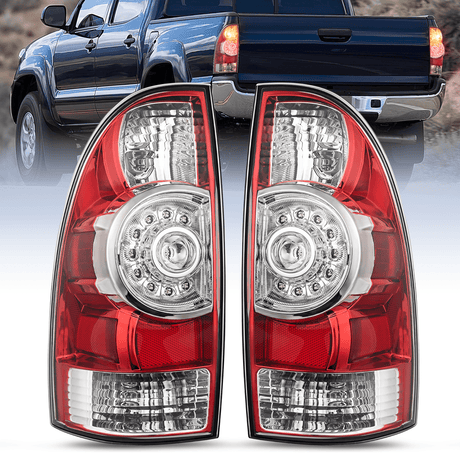 Taillight Assembly 2005 2006 2007 2008 2009 2010 2011 2012 2013 2014 2015 Toyota Tacoma Rear Lamp Replacement Taillight Assembly LED Lens Driver Side and Passenger Side