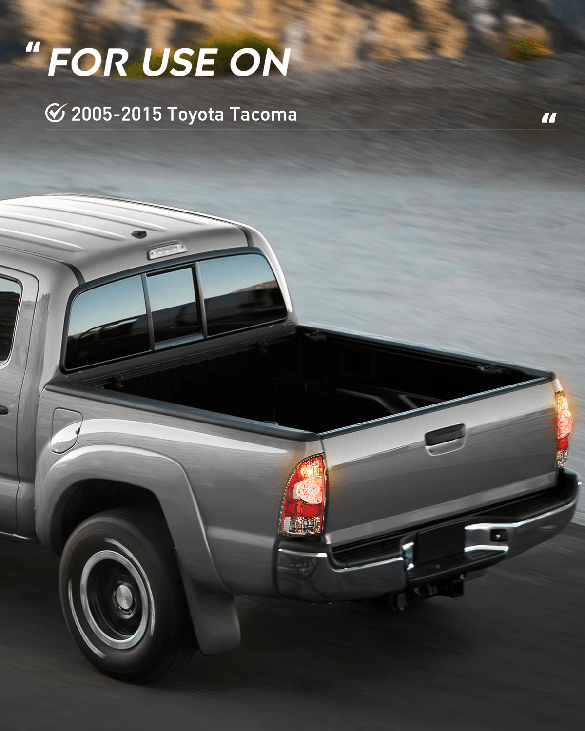 Taillight Assembly 2005 2006 2007 2008 2009 2010 2011 2012 2013 2014 2015 Toyota Tacoma Rear Lamp Replacement Taillight Assembly LED Lens Driver Side and Passenger Side