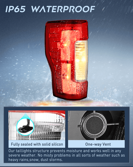 Taillight Assembly 2017 2018 2019 Ford F250 F350 Super Duty Rear Lamp Replacement Taillight Assembly OE Style Driver Side Red Lens