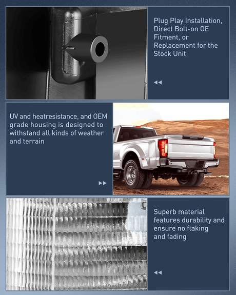 Taillight Assembly 2017 2018 2019 Ford F250 F350 Super Duty Rear Lamp Replacement Taillight Assembly OE Style Driver Side Red Lens