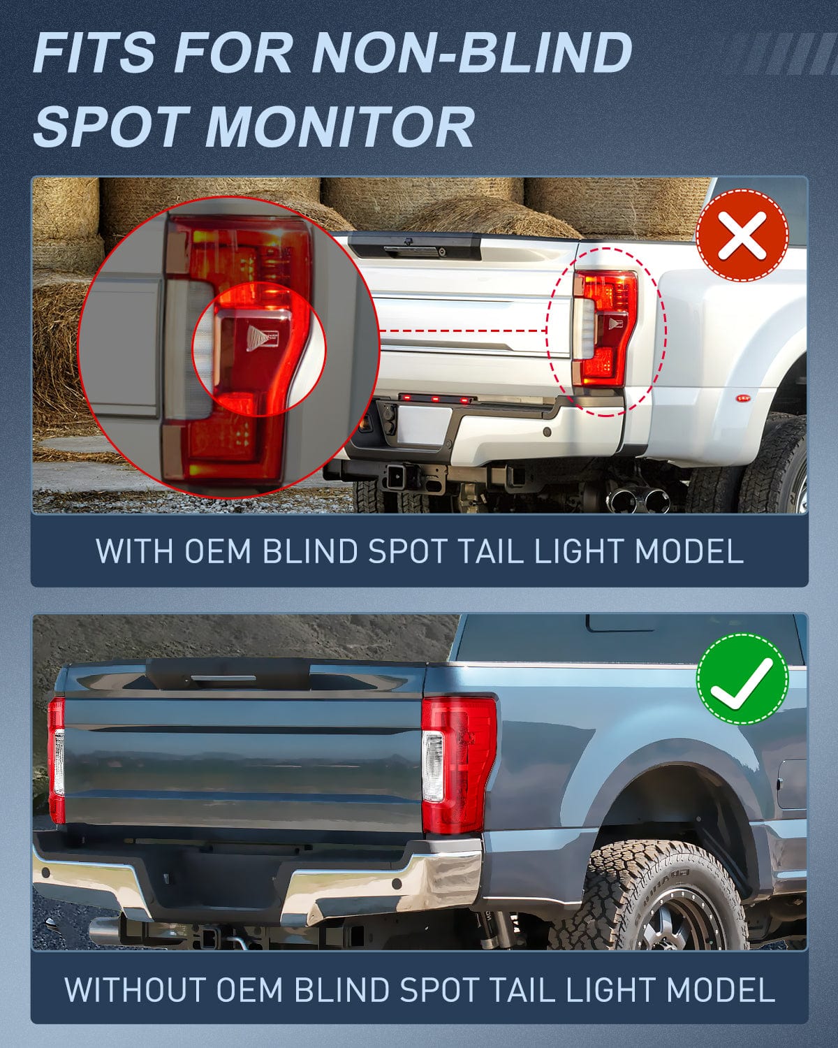 Taillight Assembly 2017 2018 2019 Ford F250 F350 Super Duty Rear Lamp Replacement Taillight Assembly OE Style Passenger Side Red Lens