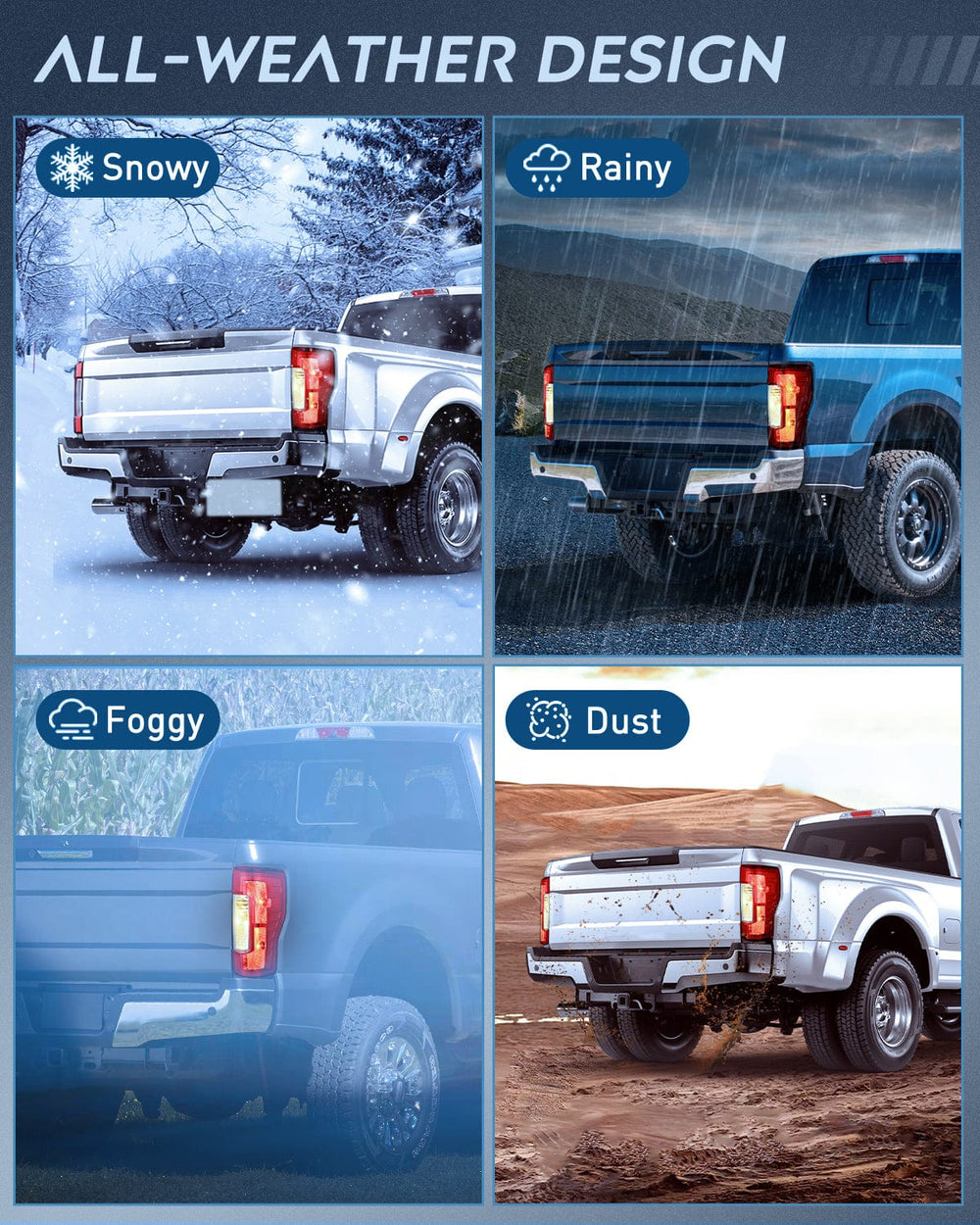 Taillight Assembly 2017 2018 2019 Ford F250 F350 Super Duty Rear Lamp Replacement Taillight Assembly OE Style Passenger Side Red Lens