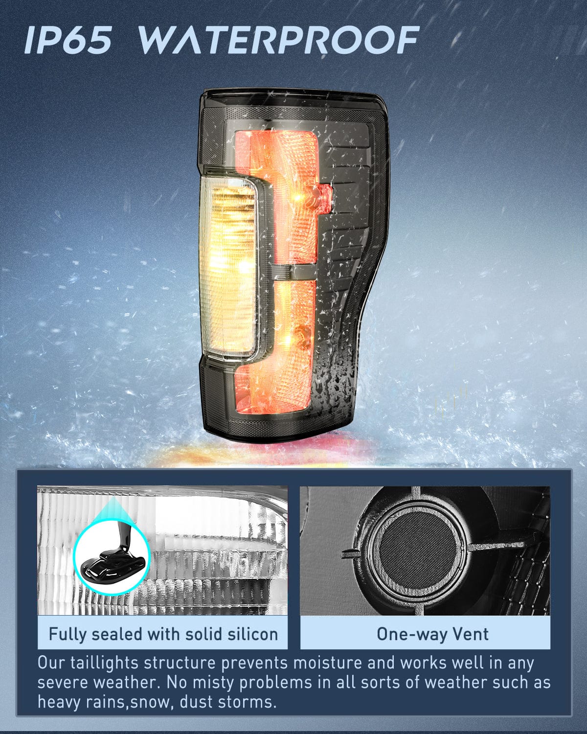 Taillight Assembly 2017 2018 2019 Ford F250 F350 Super Duty Rear Lamp Replacement Taillight Assembly OE Style Passenger Side Smoke Lens