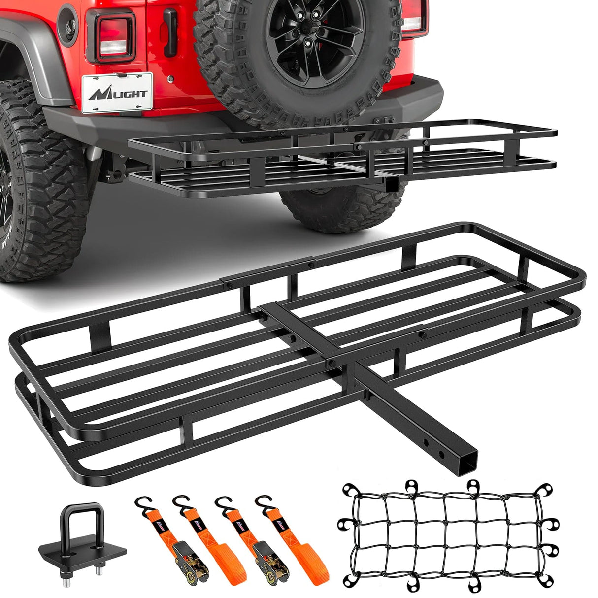 Cargo Carrier 53Inch Hitch Cargo Carrier Fits 2-inch Hitch Receiver