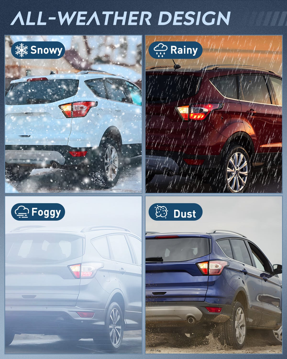 Taillight Assembly Taillight Assembly Compatible with 2017 2018 2019 Ford Escape Kuga Inner Rear Lamp Replacement OE Style with LED and halogen bulbs Passenger Side