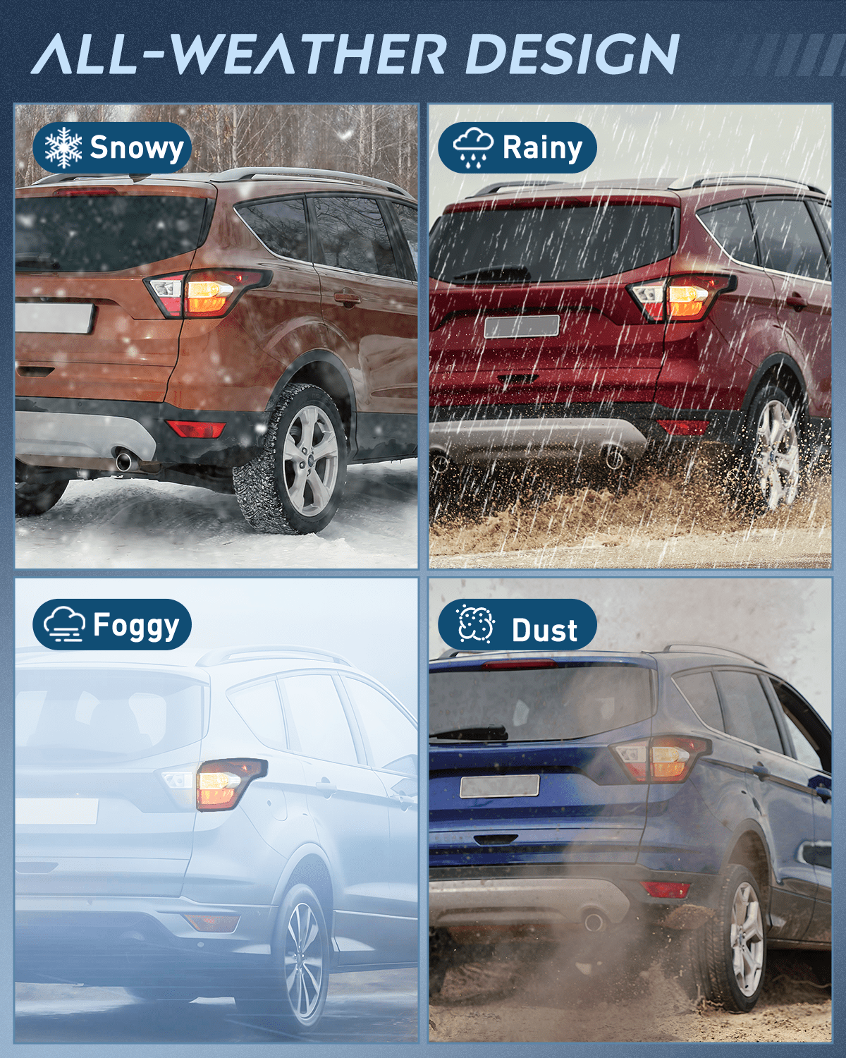 Taillight Assembly Taillight Assembly Compatible with 2017 2018 2019 Ford Escape Kuga Outer Rear Lamp Replacement OE Style LED and halogen bulbs Passenger Side