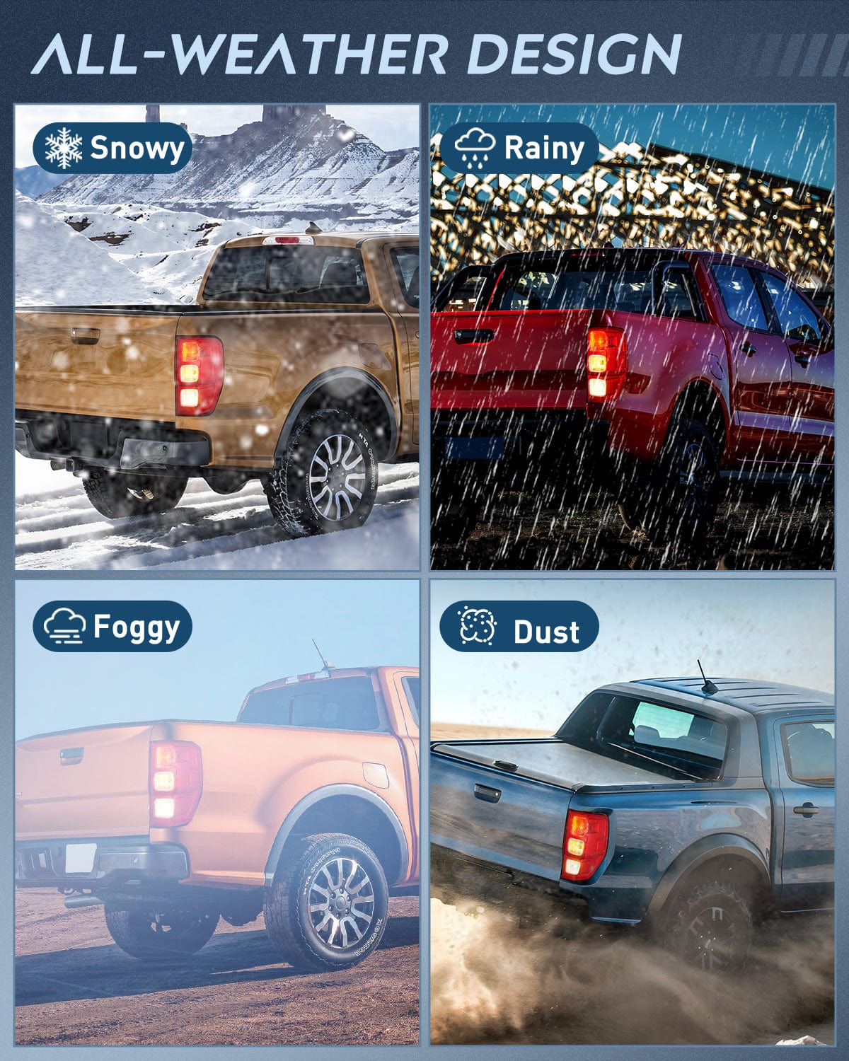 Taillight Assembly 2019 2020 2021 2022 2023 Ford Ranger XL Rear Lamp Replacement Taillight Assembly OE Style with LED and halogen bulbs Passenger Side