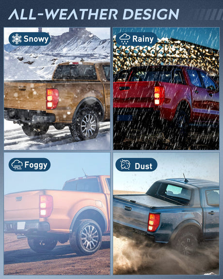 Taillight Assembly 2019 2020 2021 2022 2023 Ford Ranger XL Rear Lamp Replacement Taillight Assembly OE Style with LED and halogen bulbs Passenger Side