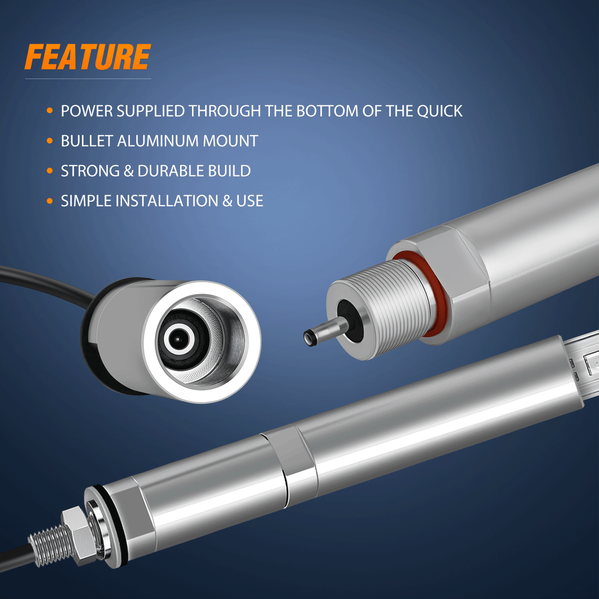 LED Whip Light 3FT LED Whip Light with Aluminum Base Green Color