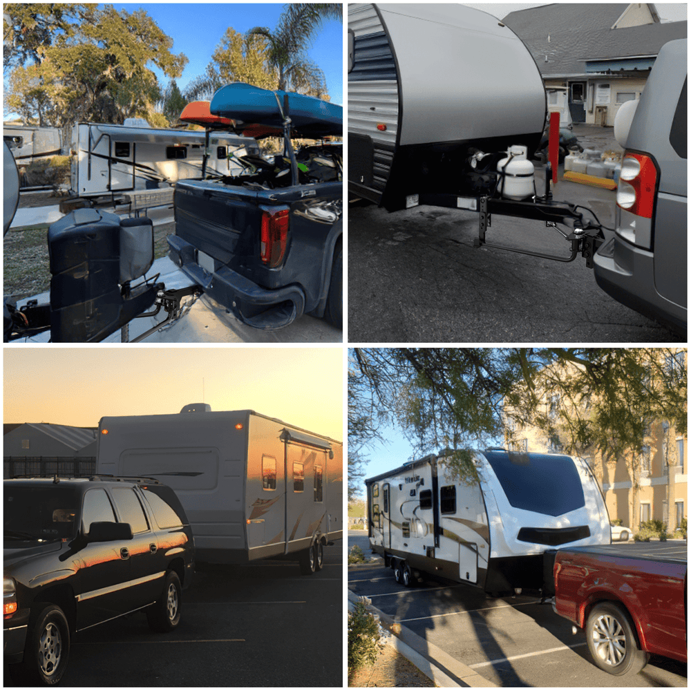 Trailer Hitch 800 lbs Round Bar Weight Distributing Hitches Kit with Sway Control