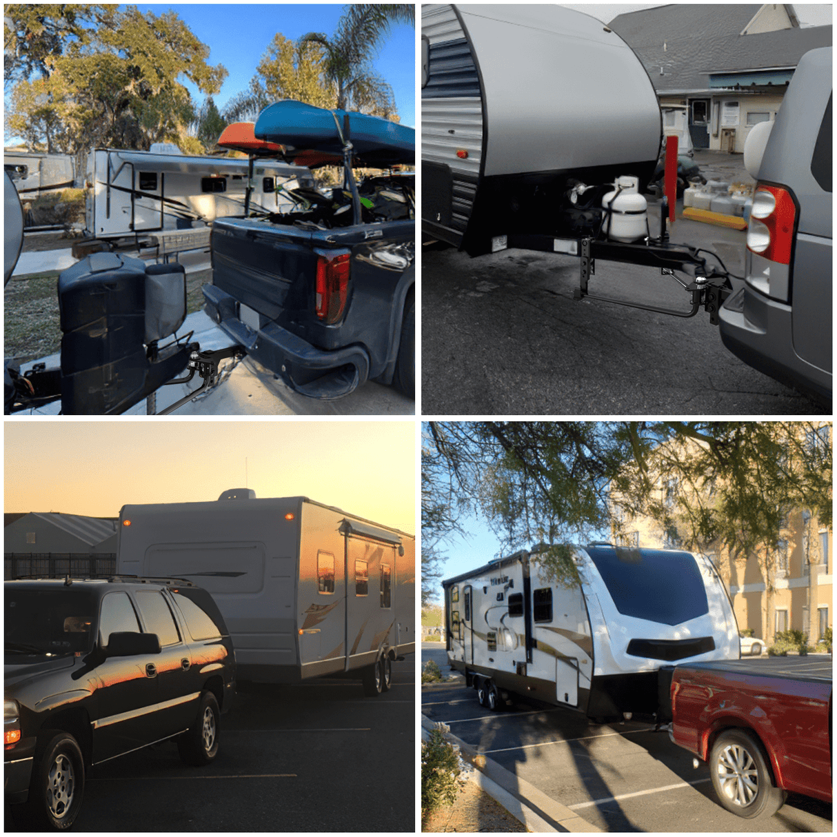 Trailer Hitch 800 lbs Round Bar Weight Distributing Hitches Kit with Sway Control