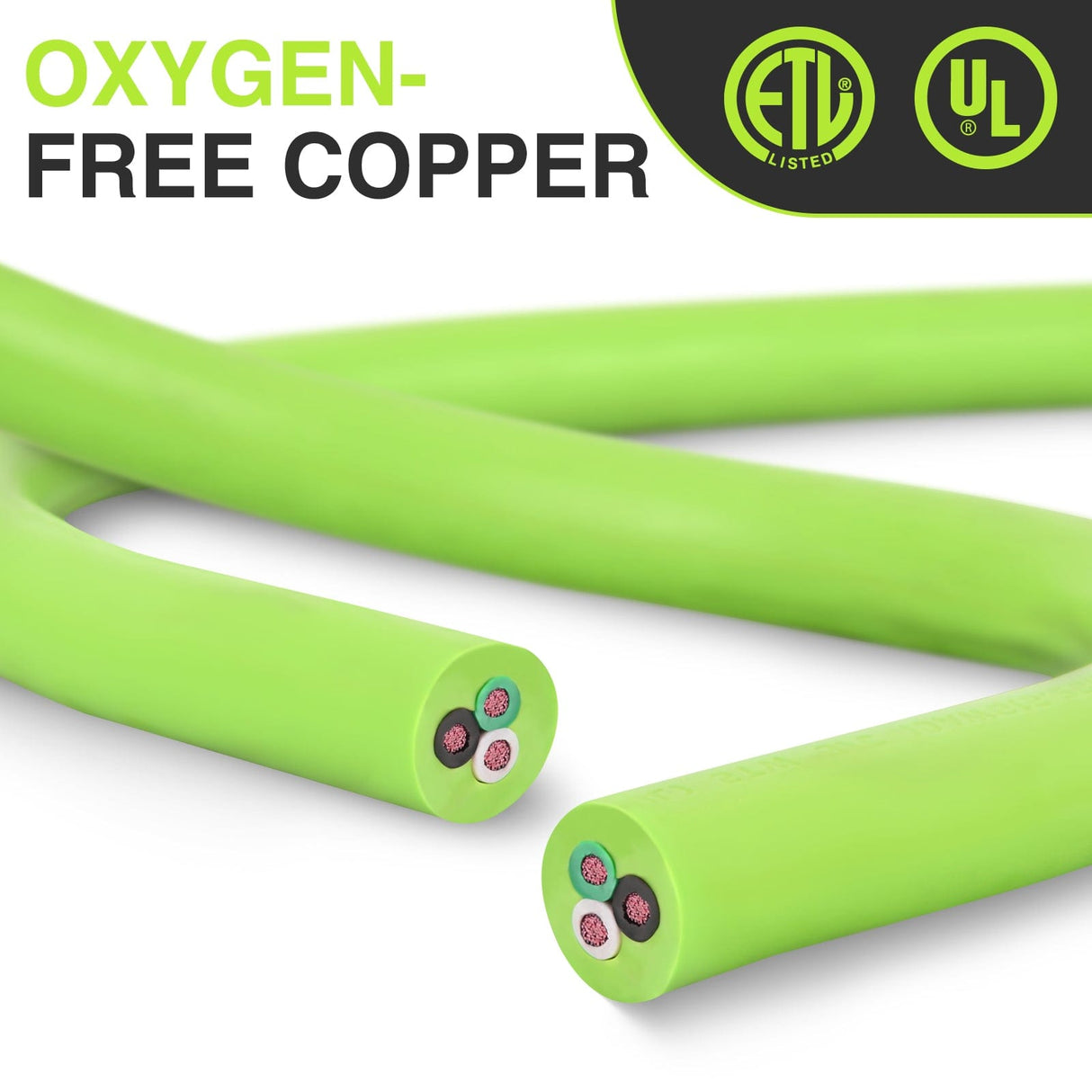 RV Parts 15FT 30 Amp RV Extension Cord 125V Heavy Duty 10/3 Gauge Pure Copper STW Wire UL ETL Listed 3 Prong TT-30P TT-30R Weatherproof Suit for Camper Caravan Trailer Bright Green