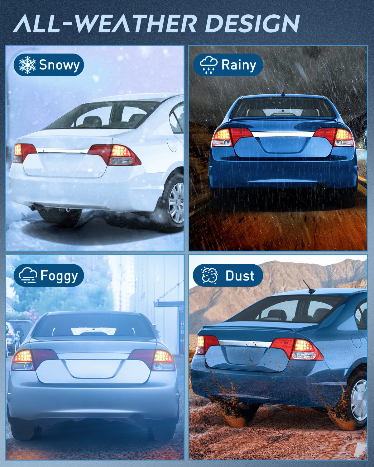 Taillight Assembly Taillight Assembly Compatible with 2009 2010 2011 Honda Civic Sedan Hybrid 4 Door Rear Lamp Replacement OE Style Passenger Side