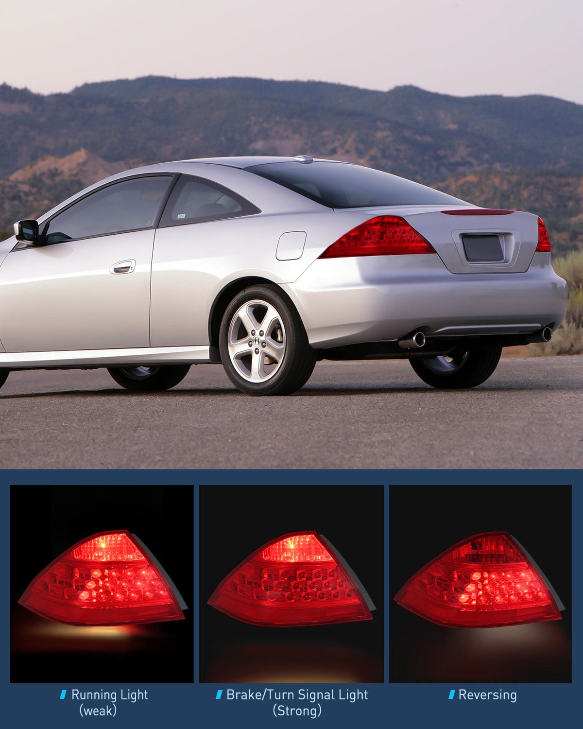 Taillight Assembly Taillight Assembly Compatible with 2006 2007 Honda Accord 4 Door Sedan Excluding Hybrid Rear Lamp Replacement OE Style Driver Side