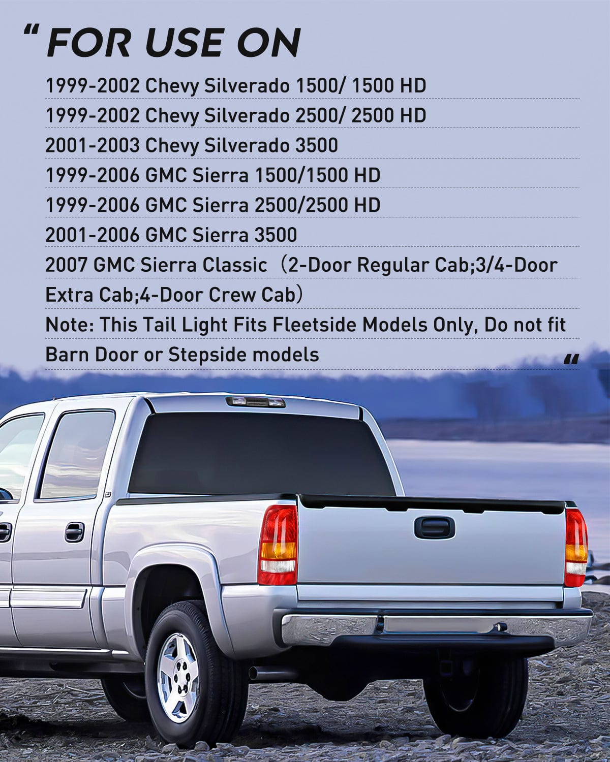 Taillight Assembly Taillight Assembly Compatible with 1999 2000 2001 2002 Chevy Silverado 2003 2004 2005 2006 GMC Sierra 1500 2500 3500 Rear Lamp Replacement OE Style Driver and Passenger Side Red Border