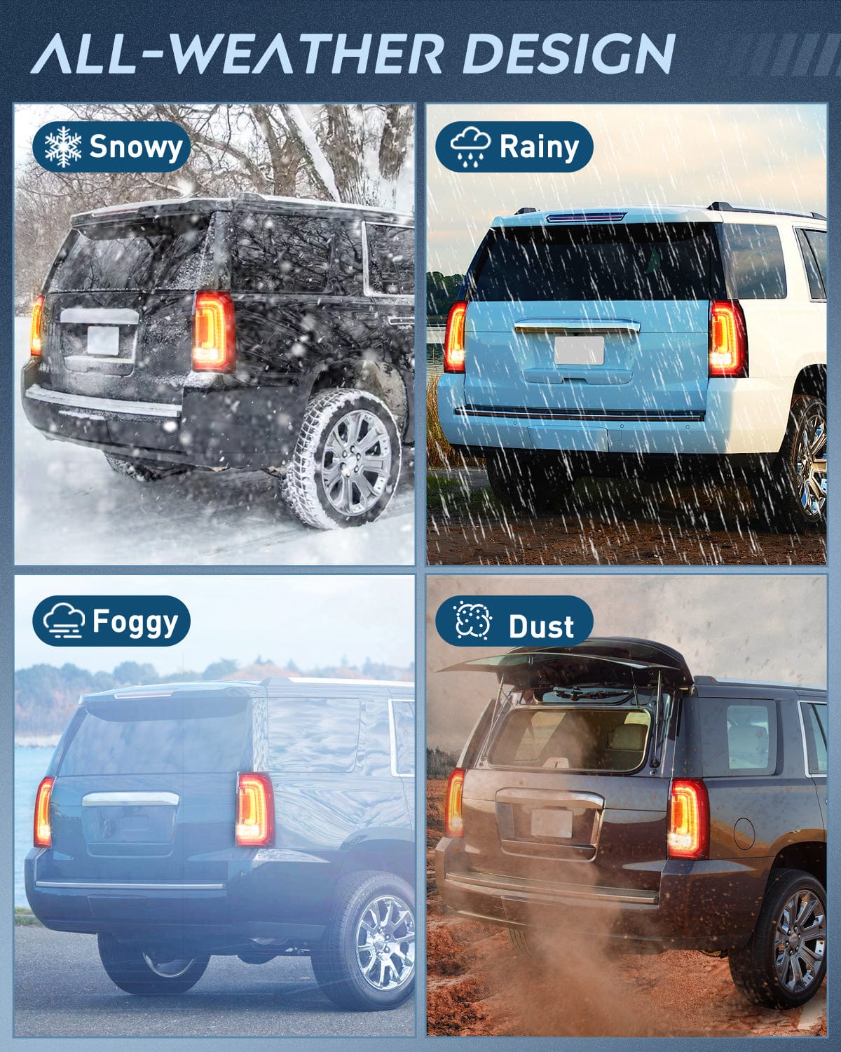 Taillight Assembly Taillight Assembly Compatible with 2015 2016 2017 2018 2019 2020 GMC Yukon and Yukon XL 2015-2018 submodel Denali SLE SLT LED Type Tail Lights Rear Lamp Replacement Passenger Side