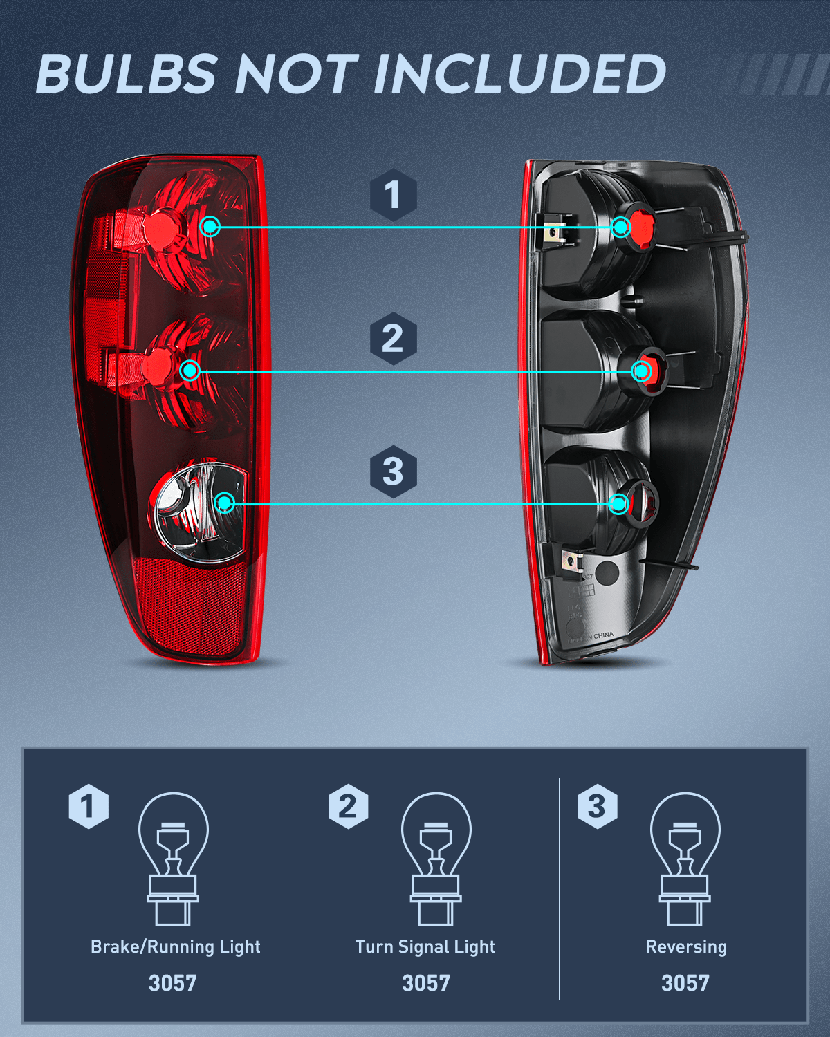 Headlight Assembly 2004 2005 2006 2007 2008 2009 2010 2011 2012 Chevy Colorado GMC Canyon Headlight and Taillight Assembly Combo OE Style Black Housing Amber Reflector with Red Tail Light