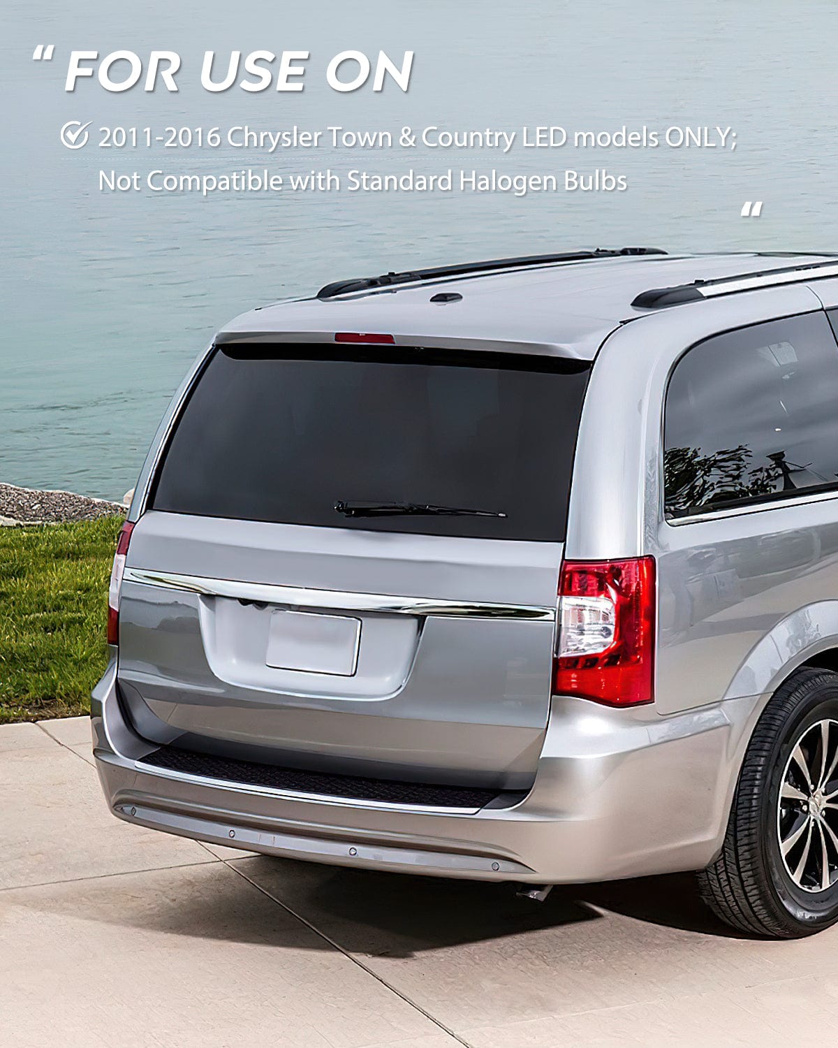 Taillight Assembly Taillight Assembly Compatible with 2011 2012 2013 2014 2015 2016 Chrysler Town & Country with LED Type Taillights Only Rear Lamp OE Style Driver Side and Passenger Side