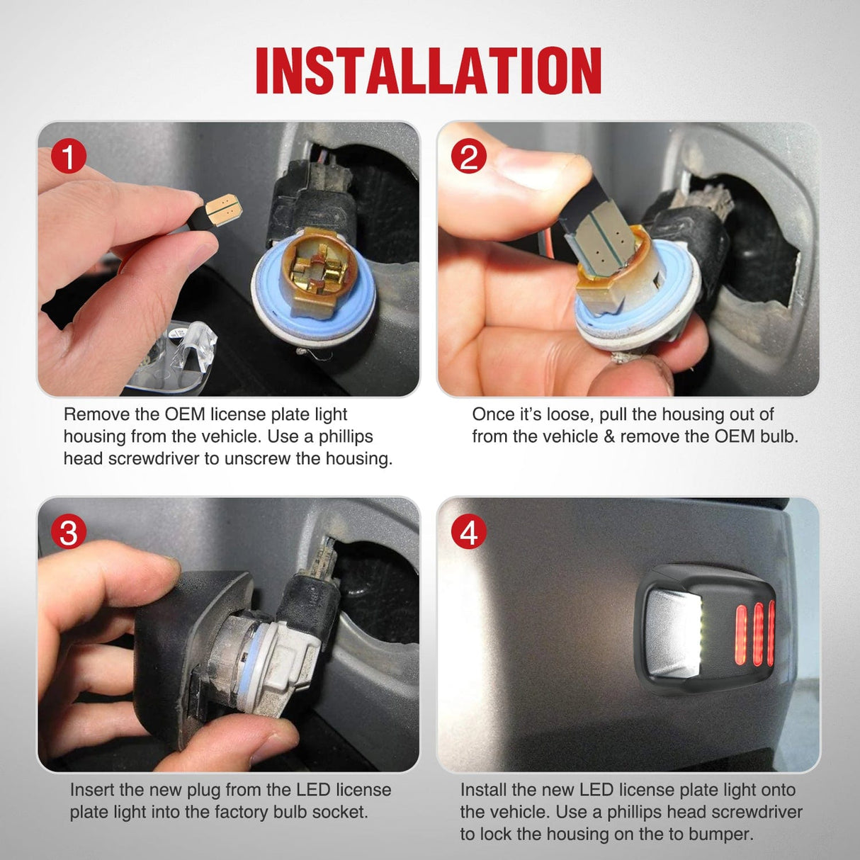 Tail Brake Turn Reverse Lights License Plate Lights Compatible with 2007 2008 2009 2010 2011 2012 2013 2014 2015 2016 2017 2018 2019 2020 2021 Nissan Frontier Navara D40 2007-2015 Titan Armada Xterra Red OLED Neon Tube