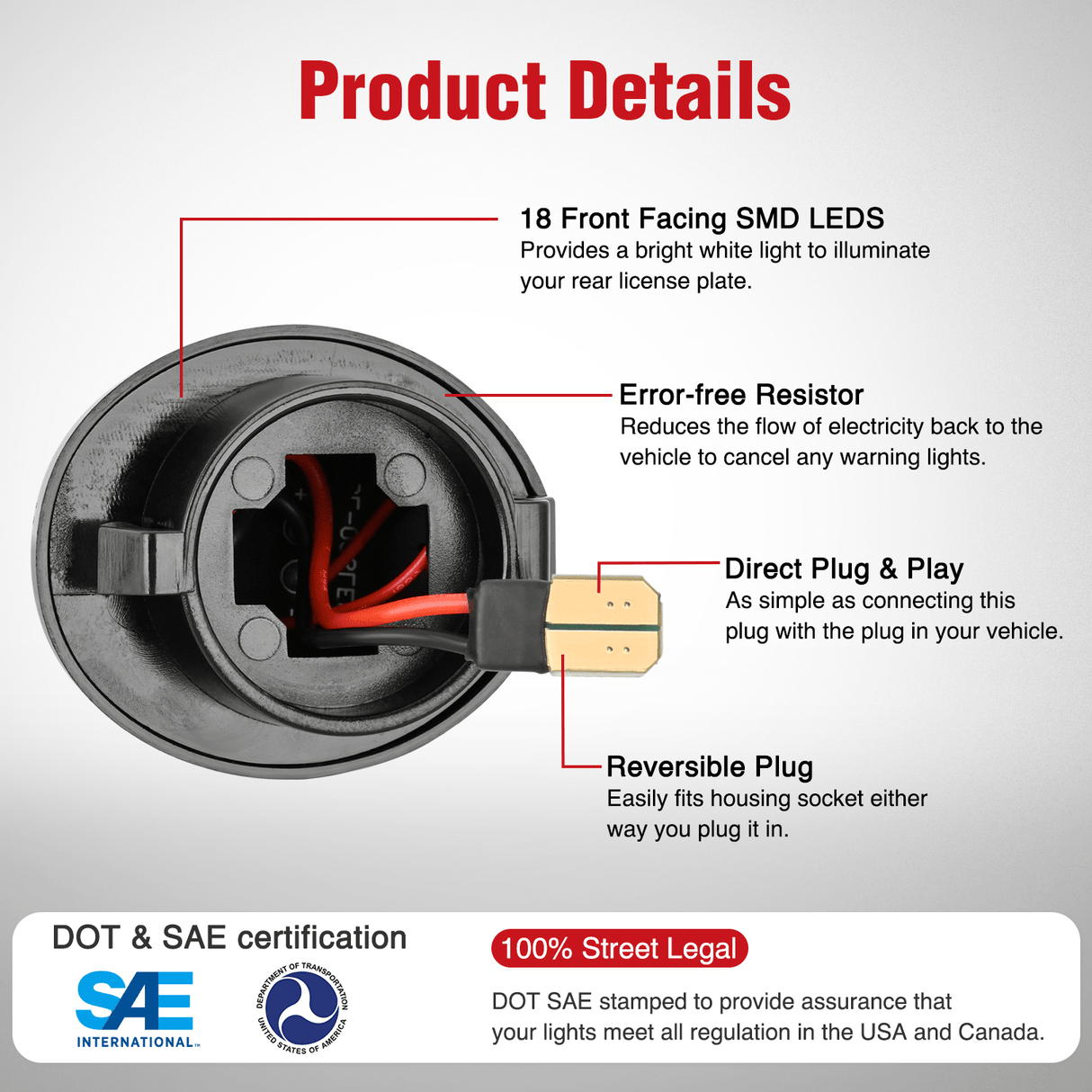 Tail Brake Turn Reverse Lights License Plate Lights Compatible with 1990-2003 2004 2005-2008 2009 2010 2011 2012 2013 2014 Ford F150 1999-2016 F250 F350 F450 F550 Super Duty with Red OLED Neon Tube 6000K White 2PCS Pack