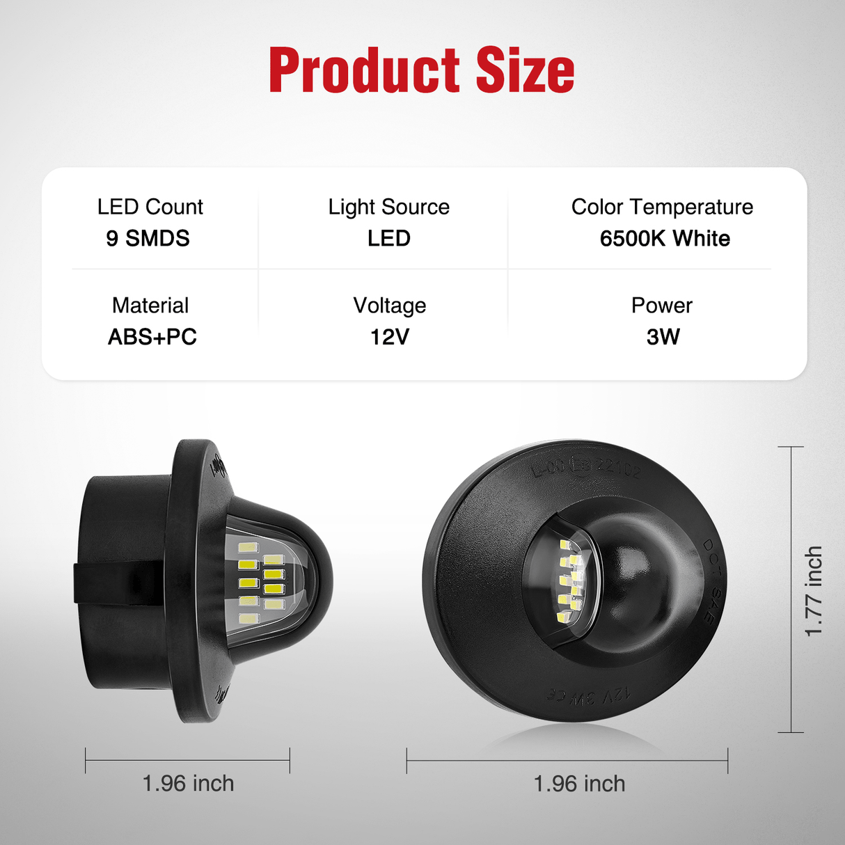 Tail Brake Turn Reverse Lights License Plate Light Compatible with 1990-2003 2004 2005 2006 2007 2008 2009 2010 2011 2012 2013 2014 Ford F150 1999-2016 F250 F350 F450 F550 Super Duty with Black housing 6000K White 2PCS Pack