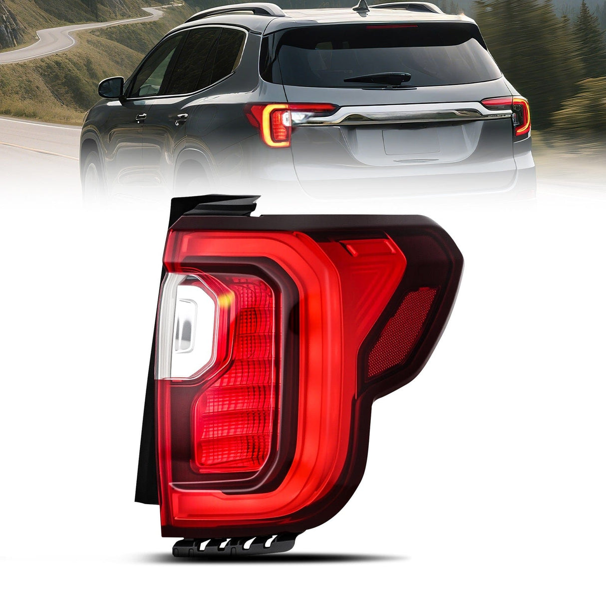 Taillight Assembly Taillight Assembly Compatible with 2020 2021 2022 2023 GMC Acadia Tail Light Replacement OE Style Passenger Side with Bulbs