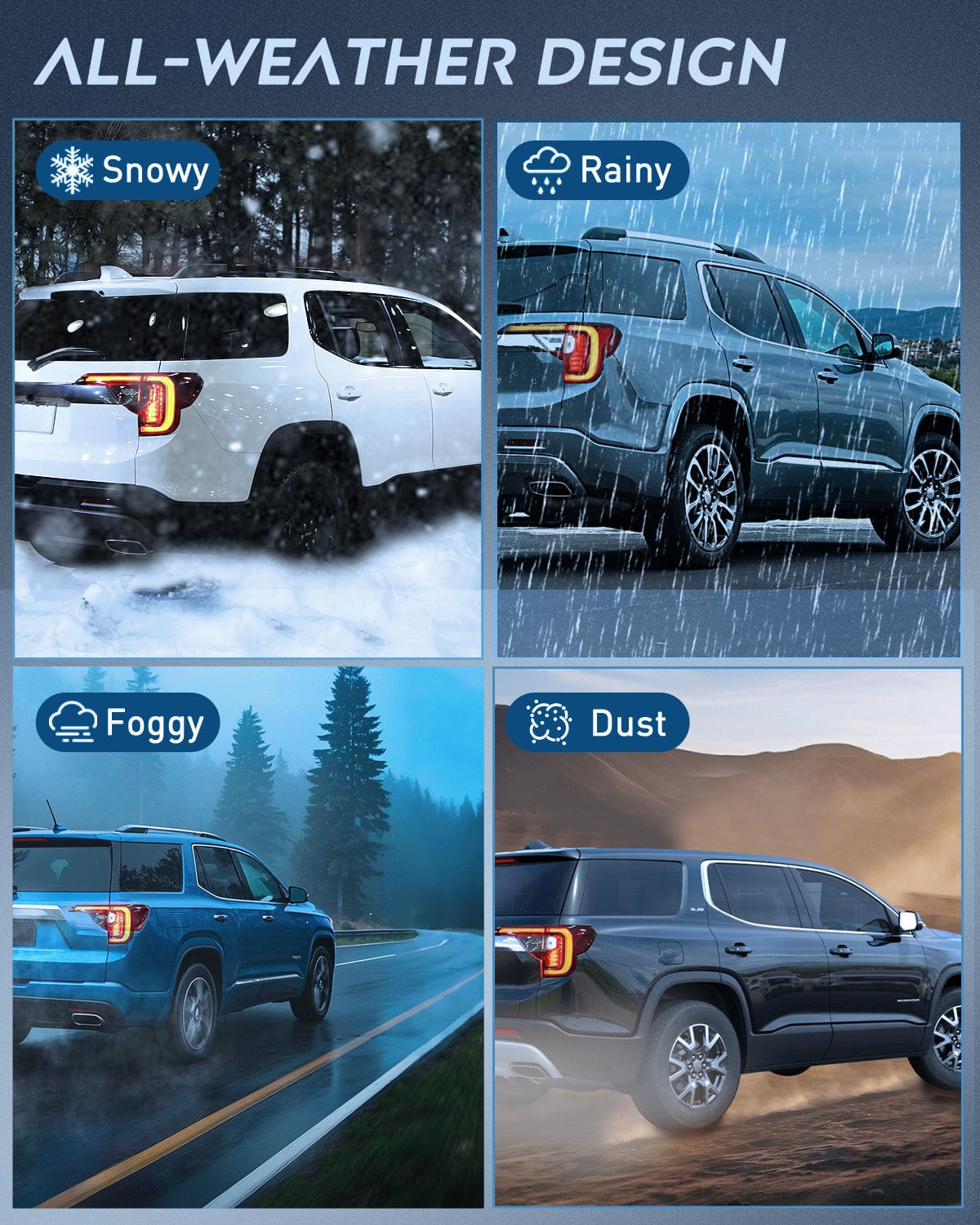 Taillight Assembly Taillight Assembly Compatible with 2020 2021 2022 2023 GMC Acadia Tail Light Replacement OE Style Passenger Side with Bulbs