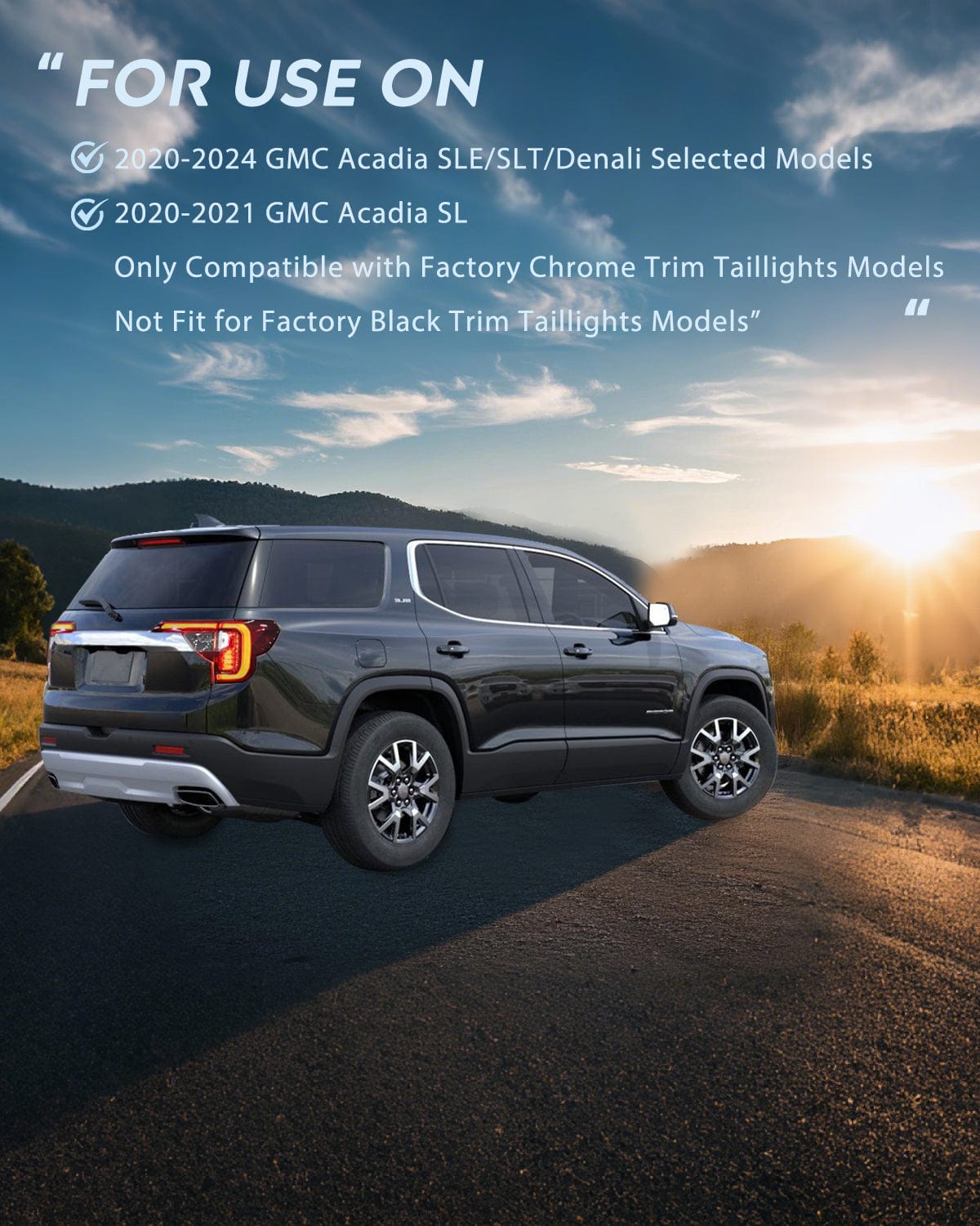 Taillight Assembly Taillight Assembly Compatible with 2020 2021 2022 2023 GMC Acadia Tail Light Replacement OE Style Passenger Side with Bulbs