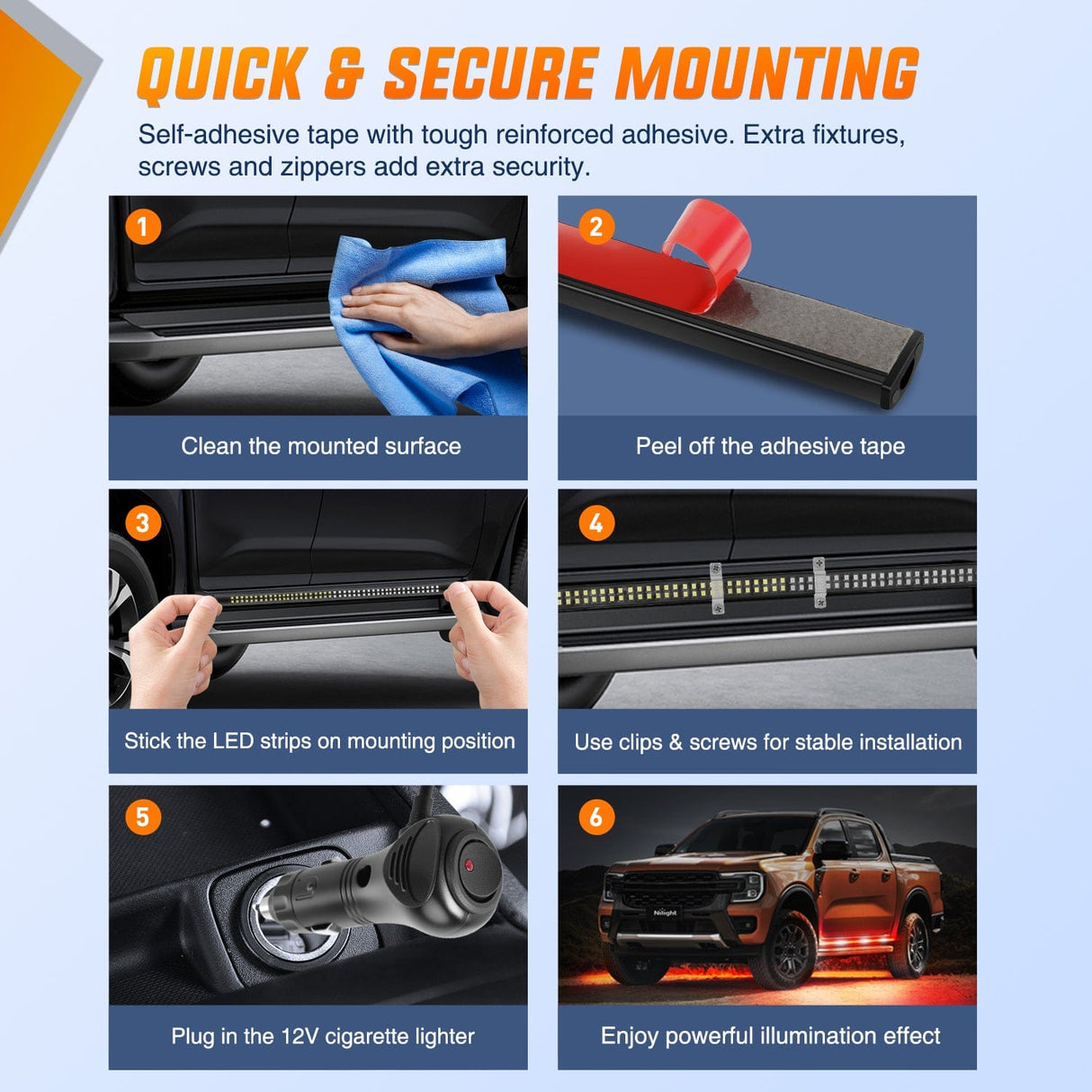 Led light Strip 2PCS 70 Inch Emergency Strobe Light Strip with Controller 864 LED Red White Running Board Lights Flexible Side Flashing Warning Caution Safety Waterproof for Truck Construction Pickup